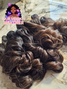 廉价100% 处女角质层对齐天然编织人发12A级越南双拉体波人发束 - Product Image 3