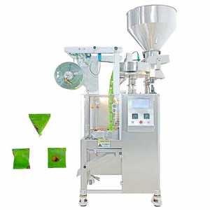 Empaquetadora de bolsas traseras de 3 lados completamente automática de alta calidad para bolsas triangulares de bolsita pequeña para encolado de alimentos papel/Embalaje de película - Product Image 1