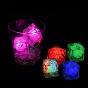 Water <b>Activated</b> Color Changing Multi Color LED Light up Plastic Ice <b>Cubes</b> for Drinks Dark Flashing on Cocktails Party & Bath - Product Image 6