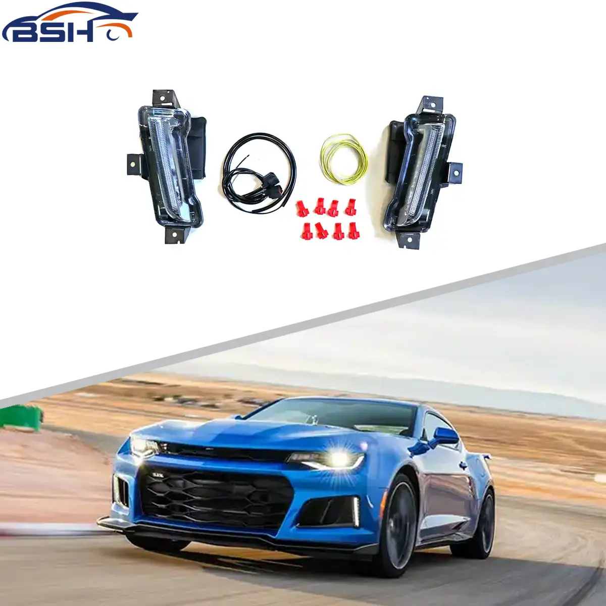 ZL1 stil DRL gündüz çalışan far Chevrolet Camaro 2016-2018 için