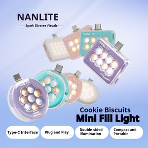 Nanlite Cookie заполняющий свет двойной цветовой температуры Мини Портативный видео селфи Телефон Свет сенсорное управление - Product Image 2