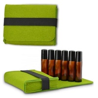 Petit sac de rangement de voyage pour huiles essentielles en feutre portable étui de transport pour huiles essentielles de 6 bouteilles pour bouteilles d'huiles de 5ML/10ML