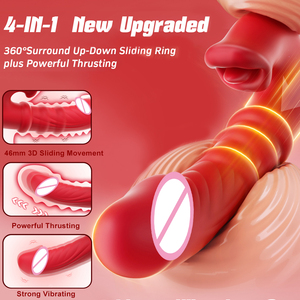 Vibrador <span class=keywords><strong>de</strong></span> Conejo con Dildo Penetrante, Estimulador <span class=keywords><strong>de</strong></span> Punto G y Clítoris, 7 Modos <span class=keywords><strong>de</strong></span> Empuje y 10 <span class=keywords><strong>de</strong></span> Vibración con Modo <span class=keywords><strong>de</strong></span> Lamido, Juguete Sexual para Mujeres - Product Image 3