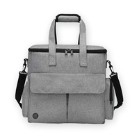 Sac à dos de voyage pour chien et chat en tissu Oxford pliable approuvé par les compagnies aériennes - Comprend un organisateur de transport, 2 boîtes à nourriture, 2 gamelles (toutes saisons)