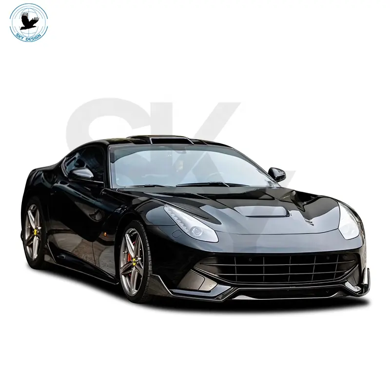 Hot Selling D Stijl Gesmeed Carbon Fiber Body Kit Met Front Lip Zijskirts Diffuser Achter Wing Voor Ferrari f12