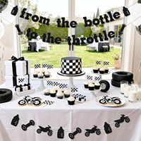 Dekorasi Baby Shower Botol dan Throttle, dari Botol hingga Kit Spanduk Throttle untuk Perlengkapan Pesta Baby Shower Bertema Motor