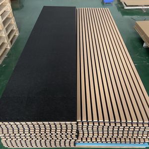 Échantillons Panneau acoustique en <span class=keywords><strong>bois</strong></span> à lattes MDF PET Panneau acoustique mural en <span class=keywords><strong>bois</strong></span> 3D Panneaux intérieurs en <span class=keywords><strong>bois</strong></span> pour murs - Product Image 2