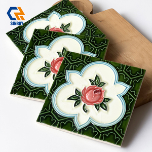 150x150mm 9mm Modern Porcelain <strong>Wall</strong> Tiles for Bathroom Non-Slip Antibacterial Glossy Surface Interior Use <strong>Borders</strong> <strong>Wall</strong> - Product Image 5