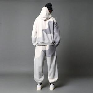 Conjunto Deportivo Informal de Invierno, 65% Poliéster, 35% Algodón, con Logotipo Bordado Personalizado, Bloques de Color en Contraste, Conjunto de Sudadera Gruesa - Product Image 2