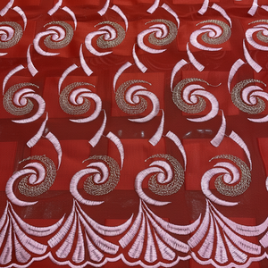 Telas de encaje africano de algodón, tejido bordado suizo de la India, novedad de 2023 - Product Image 1