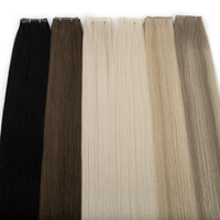 Extensions de cheveux humains Remy vierges russes teintes, qualité professionnelle, pour salon, tissage double Genius, vente en gros