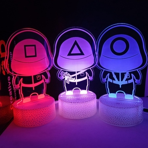 게임 룸 데스크 야간 조명 장식 맞춤형 <span class=keywords><strong>RGB</strong></span> 7 색 LED베이스 3D 환상 애니메이션 아크릴 3D 야간 조명 - Product Image 3