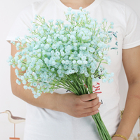 Bunga Baby's Breath Putih Artificial Real Touch, Dekorasi Romantis untuk Pernikahan, Hari Valentine, Hari Ibu, Kembali ke Sekolah, dan Rumah