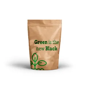 生态可堆肥袋可生物降解聚乳酸包装拉链立袋拉链工艺牛皮纸食品定制窗口包装袋