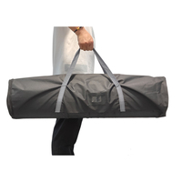 Support de bannière déroulante de luxe en alliage d'aluminium portable à base large, résistant au vent, avec montage sans outil