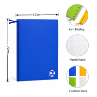 Cuaderno escolar francés de Benín, 220x170mm, encuadernación con hilo, para estudiantes, cubierta de color personalizado