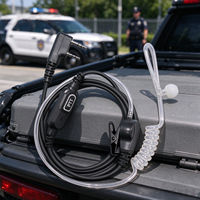 Oreillette avec tube acoustique pour talkie-walkie, PTT intégré, écouteur intra-auriculaire pour radio Kenwood Tk2207