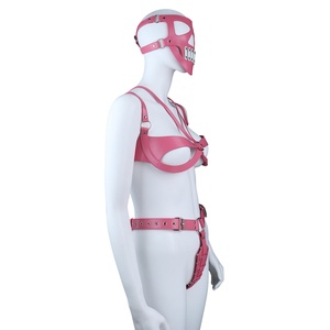 ชุดอุปกรณ์หนังสำหรับพันธนาการ BDSM ยี่ห้อ QKKQ ประกอบด้วยหน้ากาก บรา ไม้ตี กางเกงใน สำหรับคู่รัก เกมเซ็กส์ SM อุปกรณ์เสริมความสุขทางเพศสำหรับคู่รัก - Product Image 5