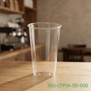 XDJ Clear PP <b>Plastic</b> <b>Cup</b> 90mm Diameter Round Single Wall for Beverage Use - Product Image 3