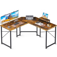 Design moderne populaire noir en forme de L coin ordinateur PC bureau de jeu