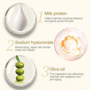 Sapone da <span class=keywords><strong>latte</strong></span> fatto a mano mediorientale a base di <span class=keywords><strong>latte</strong></span> a base di erbe olio essenziale infuso sapone da Bar idratante per la pulizia del viso sapone da bagno solido sapone da toilette - Product Image 4