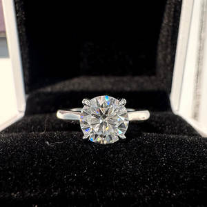 VOAINOカスタムIgi認定Vvs Cvdラボ栽培ダイヤモンド10k 14k 18kゴールド4本の爪ラウンドブリリアントカット婚約指輪 - Product Image 4