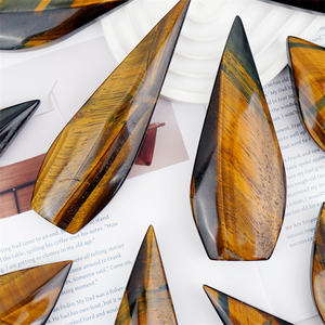 جودة عالية منحوتة يدويًا حجر مصقول أزرق النمر حجر عيون حر للبيع - Product Image 3