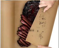 Papier de boucher Kraft blanc 17,8''x100 pi, rouleau de papier de boucher pour l'emballage, la cuisson au barbecue, le fumage de la viande et le barbecue, non ciré et non couché