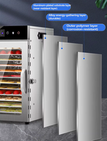 Professionele fabrikant van touchscreen commerciële 18-laags roestvrijstalen fruit- en groente-industriële voedseldrogers