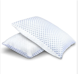 Queen Size Lot de 2 <span class=keywords><strong>Oreiller</strong></span> frais infusé de gel Housse de coussin de lit amovible lavable <span class=keywords><strong>Oreiller</strong></span> de refroidissement Nestl pour dormir - Product Image 1