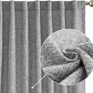 XinLan Venta en línea caliente de tela de cortina de sombreado de lino artificial se puede personalizar juego de cortinas de tamaño - Product Image 4
