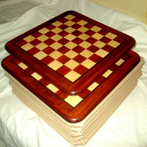 Premium Quality Custom Designer Wooden Padauk Boxwood Chess Board for Both Card and Board <b>Games</b> - Product Image 1