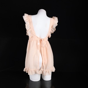 Lemon Story Women Chiffon Nightgown Sleeveless Backless Maid Outfit Soft Sleepwear - Product Image 2