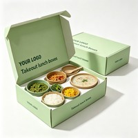 Maßgefertigte Halal Shawarma Verpackung für Takeaway, Hähnchen-Pommes-Mandi-Biryani-Reis-Box mit Trennwand, Einweg-Papier-Lebensmittelbehälter