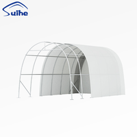 Abri de stockage portable en acier avec couverture en PVC pour extérieur, abri de garage pour voiture, abri de stationnement pour voiture
