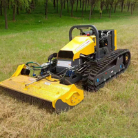 Débroussailleuse tout-terrain diesel 38 CV radiocommandée sur chenilles avec arrêt automatique et régulateur de vitesse, certifiée CE et EPA