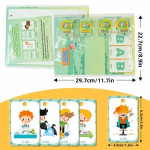 Material Didáctico para Niños, Herramientas de Aprendizaje Temprano para el Aula, 96 Tarjetas Educativas Cognitivas, Tabla de Aprendizaje para Niños de 4 a 6 Años, Material de Papel, Certificación CPC y CE - Product Image 6