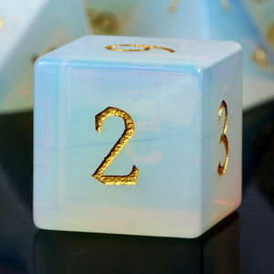 Dés en opale en gros, ensemble de dés DND, dés en pierres précieuses D&D avec coffret cadeau, Donjons et Dragons - Product Image 4