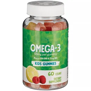 Private Label Kids Complete Gummy Pectin Vitamin Multivitamin plus Omega 3 DHA/EPA Fish Oil