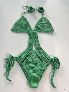 Trajes de Baño de Ganchillo al por Mayor para Mujer, Bikinis Hechos a Mano, Tops de Playa de Ganchillo, Indonesia - Product Image 2