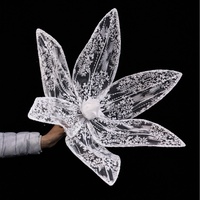 Fleur artificielle de lys en dentelle de fil de grande taille, faite à la main, de qualité supérieure, pour la décoration d'événements de mariage, les vitrines de centres commerciaux et les séances photo
