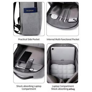 Wholesale Custom logo Business College Designer USB Waterproof Mochila <b>Bag</b> Bagpack Travel Back <b>Pack</b> Laptop Backpacks for Men - Product Image 4