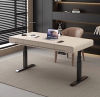 Bureau d'ordinateur intelligent élévateur électrique en bois massif Design ergonomique moderne pour la maison Bureau d'étude à double moteur et jeux