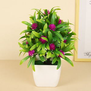 Plantes artificielles en pot avec fleurs colorées, 16x21cm, pour la décoration de la maison et du bureau, ornement de verdure d'intérieur, accessoire de photographie - Product Image 4