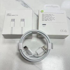 Cable de Carga Trenzado Tipo <span class=keywords><strong>C</strong></span> <span class=keywords><strong>a</strong></span> Tipo <span class=keywords><strong>C</strong></span> de 1M, 60W, con Empaque de Cartón, Carga Rápida para iPhone 17, 16 Pro Max, 15, Precio de Fábrica - Product Image 1