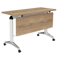 Table de conférence et de formation pliante en bois moderne LIWEI avec plateau en MFC de 25 mm d'épaisseur, installation facile
