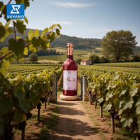 Répliques de bouteilles gonflables publicitaires, bouteille de vin rouge gonflable géante personnalisée, simulée, fantaisie, pour vignoble