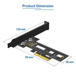 M.2 NVME SSD a <span class=keywords><strong>PCI</strong></span> Express 3.0 X4 adattatore scheda Host-supporto M.2 PCIe (NVMe o AHCI) tipo 2242 2260 280 NVME SSD - Product Image 3
