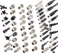 Cable de sensor M12 recto con sobremoldeado de plástico, conector de termopar M12 de 2, 3, 4, 5, 6, 8, 12 y 17 pines