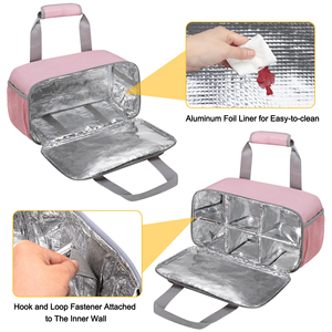 Large Marker Organizer Bag With Carrying Handle Aluminum Foil Liner Easy Cleaning Patented Design - Product Image 3